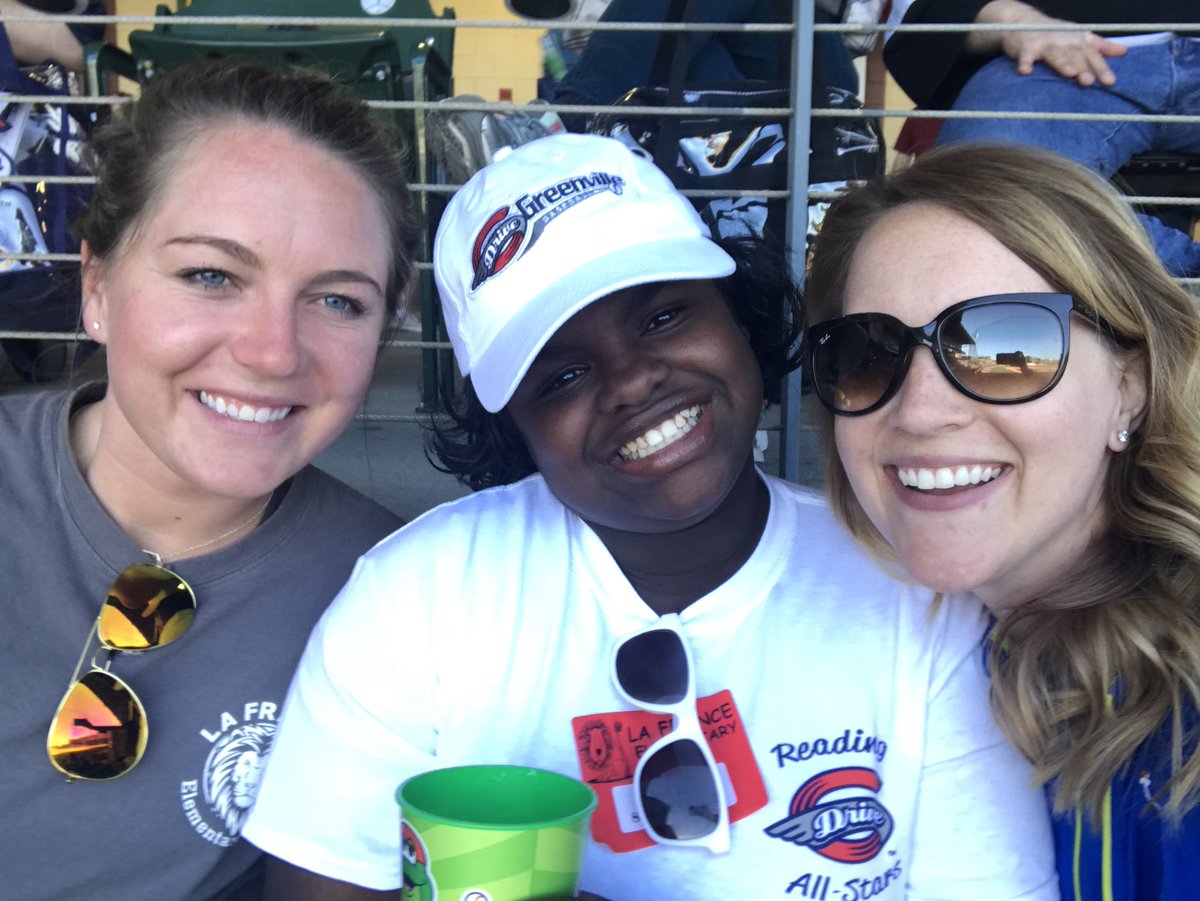 Jankowy4Math's tweet photo. Snuck on the bus with Mrs. Hoover’s reading all stars to go to the @greenvilledrive game! Thanks for having me, friends! PROUD of you, Lions! ♥️⚾️ @lafrancelions @Hoovy10 @AndersonSD4 #experience4 https://t.co/LoVHpQNZhC
