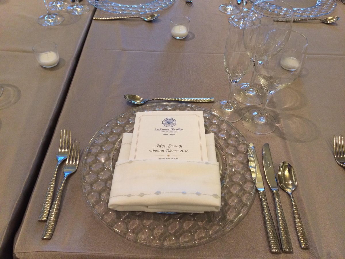 BostonDames's tweet photo. The dining room is set for our #57thLDEBostonAnnualDinner at the @RitzCarlton #Boston. #BostonDames @MariposaWines1 #LesDamesattheRitz https://t.co/AKlIw84nSm
