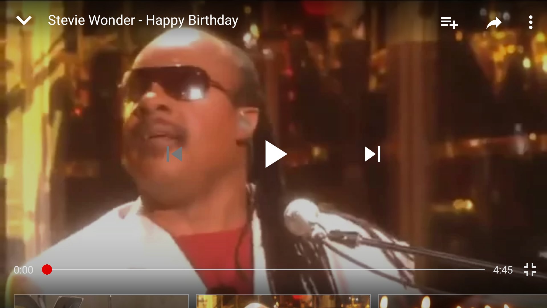       Stevie Wonder \"Happy Birthday \"                  ~   