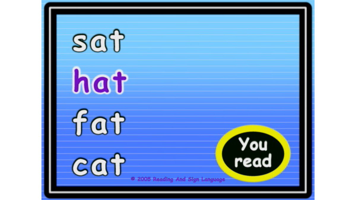 ReadAndSignLang's tweet photo. Love seeing Deaf readers &amp; writers progress from known to unknown! Once "cat" is known, fluency for "hat," "fat," "sat" &amp; many other words may be achieved. https://t.co/lYhkQBwgzu @deafchildren @CAIDOfficial @Caled @CAHandsVoices @ClercCenter @msdorioles @TSDElementary #DeafEd https://t.co/0eZoOeftyW