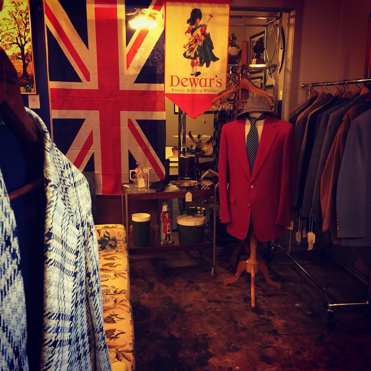 HigginsandCole's tweet photo. The shop is lit! 🇬🇧🕺🏻 #VintageShop #phoenix #arizona https://t.co/b8bqROXaD9