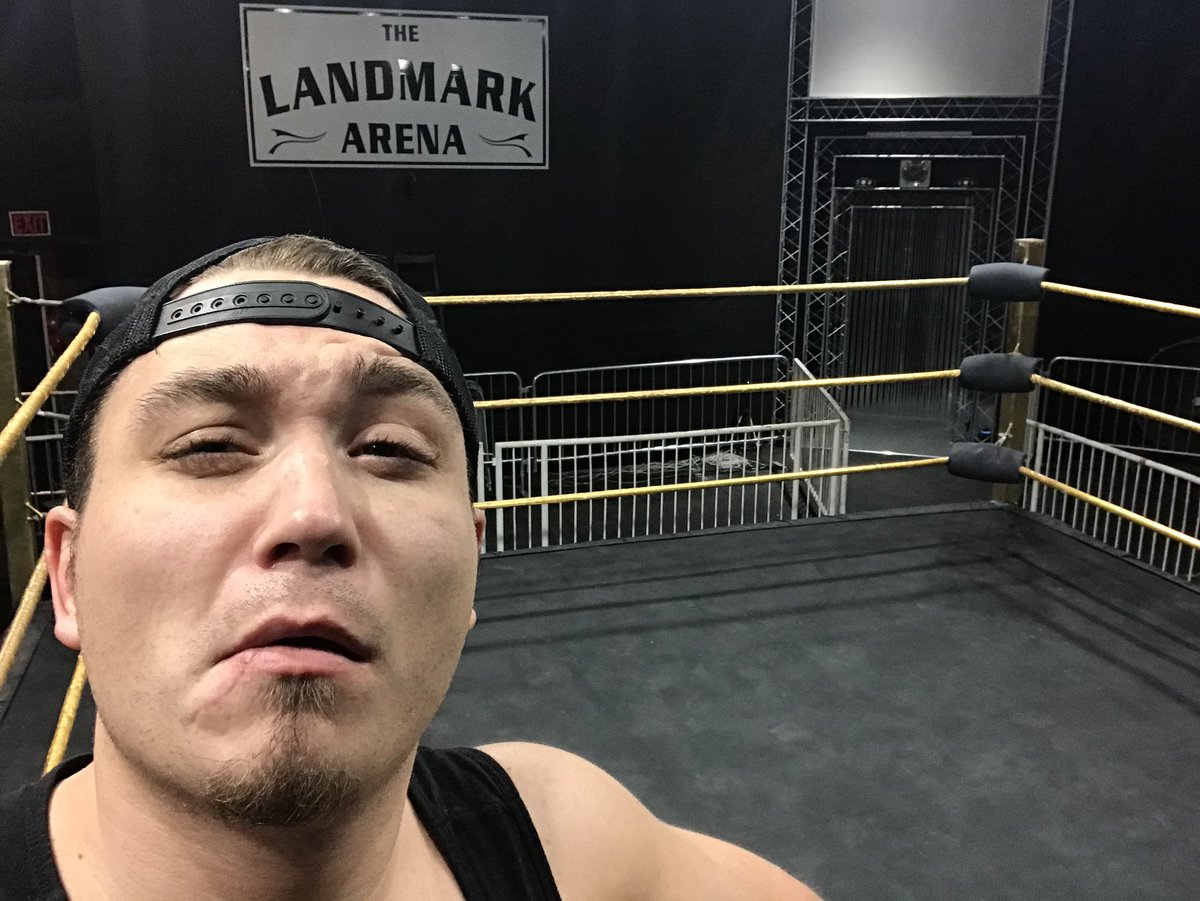 JPWARHORSE's tweet photo. Made it to the #LandmarkArena for @ATLWrestlingEnt https://t.co/Bvfo4U8eWL