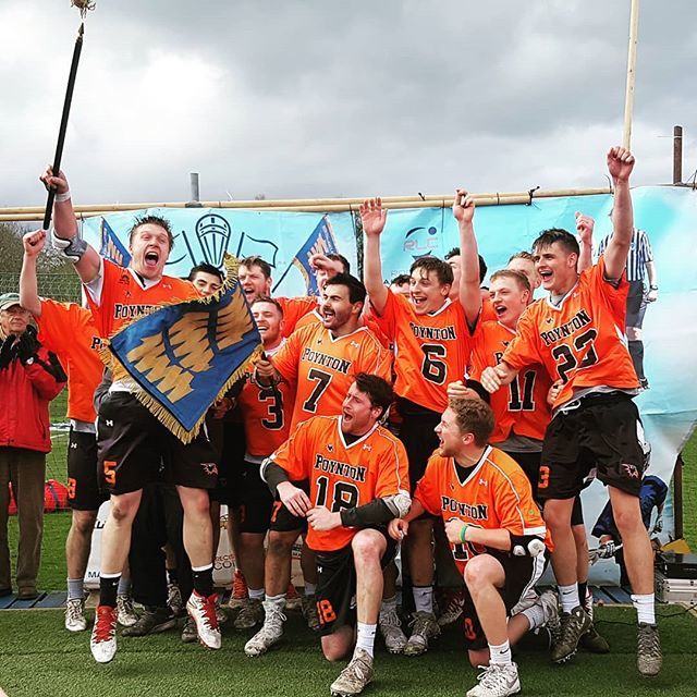 englacrosse's tweet photo. Three in a row 🚩🚩🚩 Poynton win their third consecutive Senior Flags and complete the league and flags double with a 10-6 victory over Cheadle🍾 #Flags18 #EnglishLacrosse https://t.co/aqvl4BdYOw https://t.co/YOTnyyHIp7