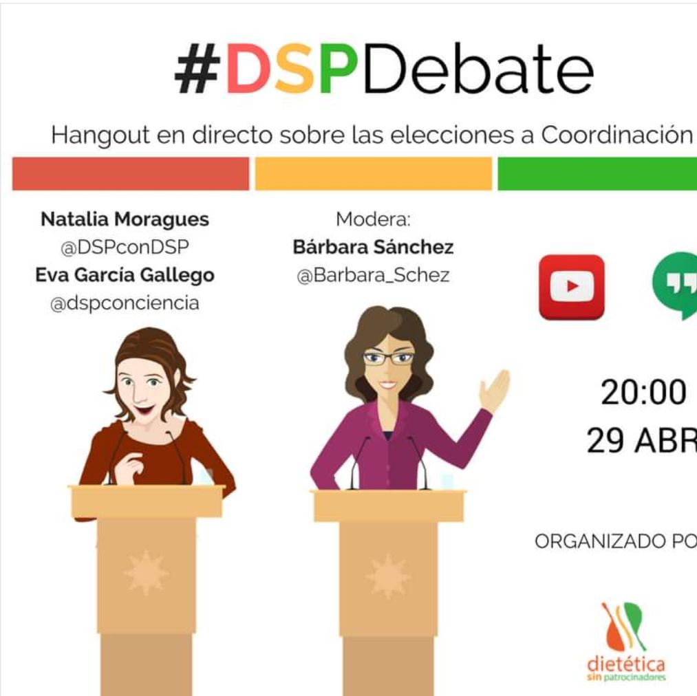 DieteticaSin's tweet photo. En el #DSPDebate que empezará en breves instantes, cada candidatura desde su portal @DSPconDSP y @dspconciencia irán respondiendo también a todas las cuestiones que vayan surgiendo. https://t.co/y5kON261Fe