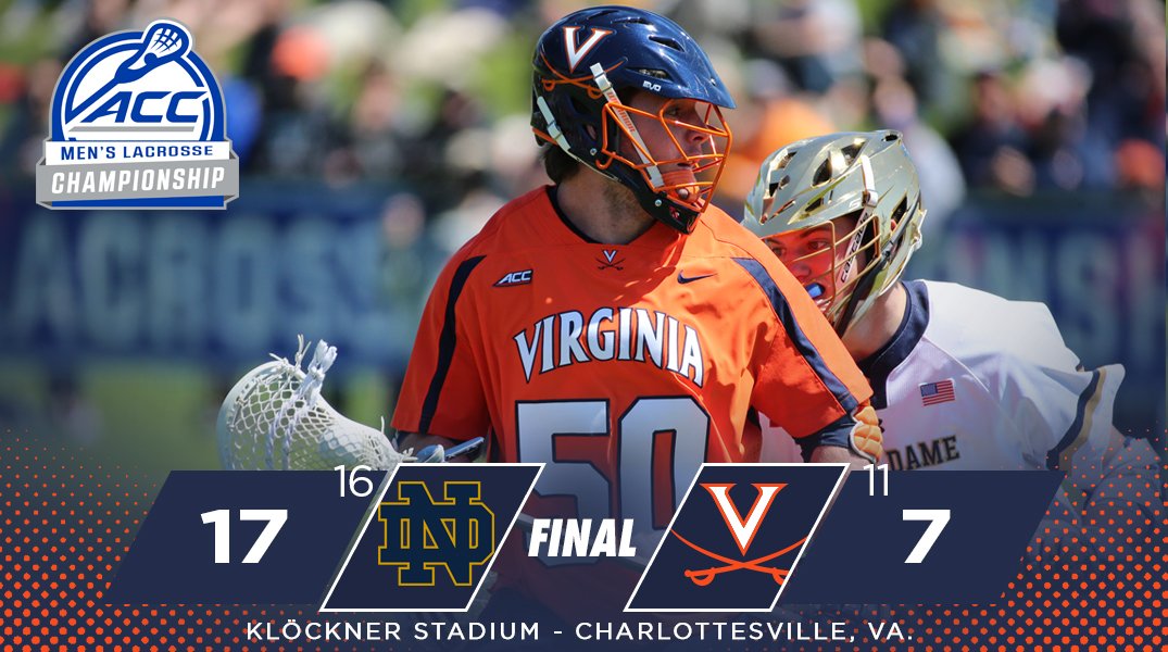 Virginia Men's Lacrosse on Twitter "Virginia falls to Notre Dame 177 in the ACC Championship…