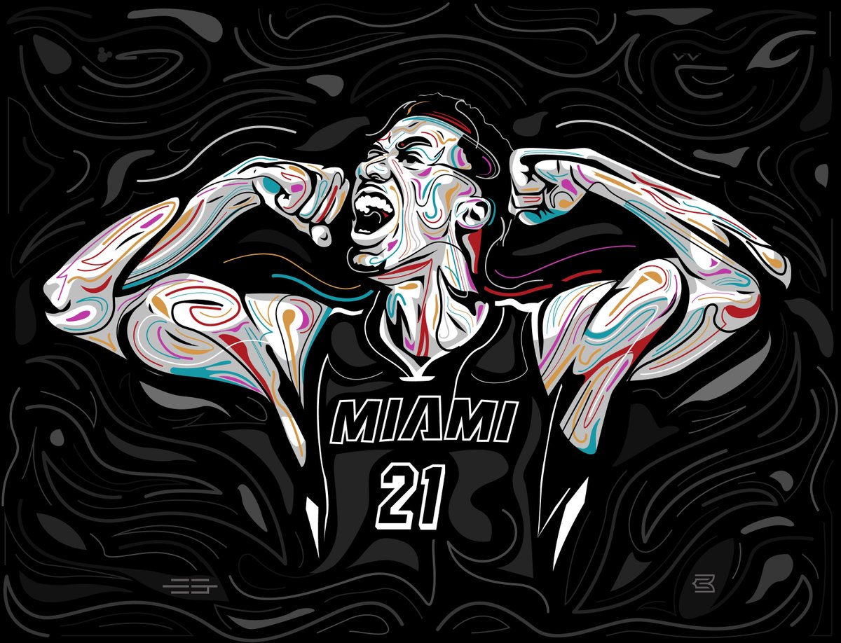 The_Step_Back's tweet photo. Hear Hassan Whiteside roar. Check out his #nbacollab illustration by @ElliotGerard and Chris Bastian, and the rest of the series here: https://t.co/78OvpLj84I https://t.co/vZL3j2SImV