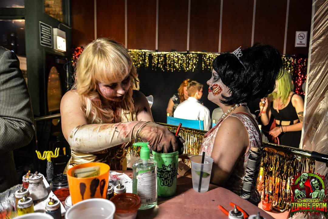 thezombiearmy's tweet photo. #ZombiePromChicago is just 6 DAYS away!! Our make-up team is ready to help you look your worst! Come party with us, @laurenoneil & @LibidoFnkCircus at @cubbybear THIS Saturday, May 5th Tickets: https://t.co/oSFM3XbtTo https://t.co/HhGtILUnlV
