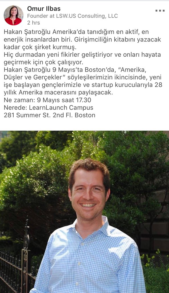 Boston’daki Türkler veya orada yakını olanlar kaçırmasın! 9 ve 11 Mayıs’ta. İlgilenenler Omur Ilbas la iletişime geçebilirler.