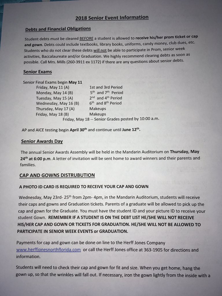 stangsco2018's tweet photo. All the senior information you need to know for the rest of the school year! Pay close attention to final exam dates, graduation info, &amp; the senior calendar https://t.co/dxXGXVopG2