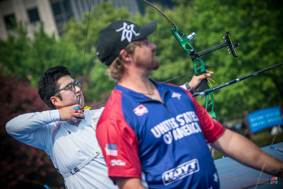 HOYTARCHERYInc's tweet image. Congratulations to both Kim Woojin and Brady Ellison for taking the Gold and Silver at #WCShanghai! 🎯Congrats, gents.
#GetSeriousGetHoyt #BowsOfChampions #TeamHoyt