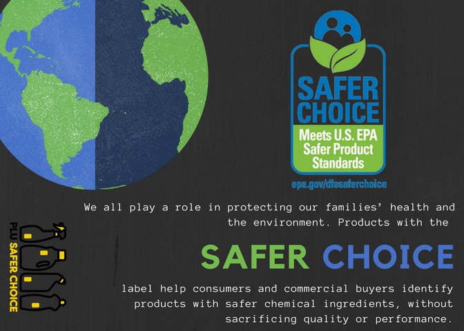 PLUSaferChoice's tweet photo. PLU cares about the Earth and so should you! At PLU, we have started a campaign for the awareness of Safer Choice certified products. These products use less harmful chemicals and produce effective results. #PLUSaferChoice https://t.co/VxiVEuC0UF https://t.co/AAYzaJCXtF