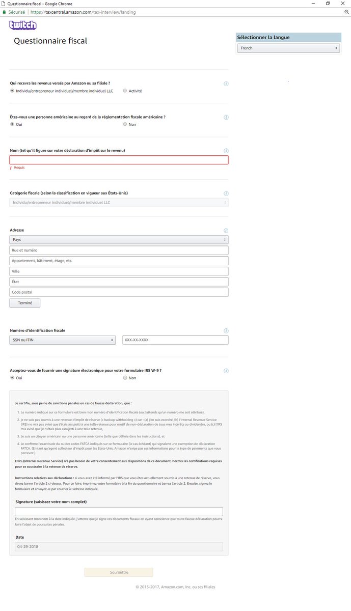USAccidental's tweet photo. Depuis quand @amazon et ses filiales (@AmazonKindle @Twitch) transfèrent des informations fiscales sur les #AméricainsAccidentels et les #USPerson ?
C'est illégal !
@SophieintVeld @CeciliaWikstrom @VRoziere @LauStmartin @marclefur @jacky_deromedi @CNIL @UEfrance @maxschrems https://t.co/x91AYLNVBv