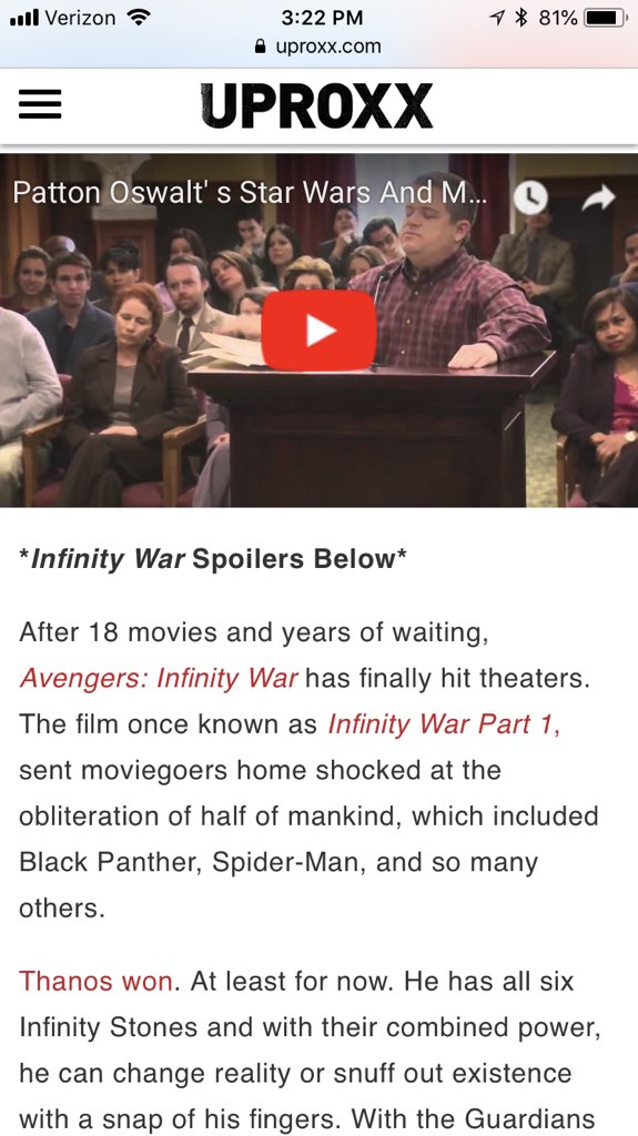 Twagnah's tweet photo. @JasonNawara “Giant” bold spoiler warning withstanding, considering that’s how this renders on mobile... Uuh, thanks for the warning? It’s all above the fold right there to see. https://t.co/mKXLNcG5Z3