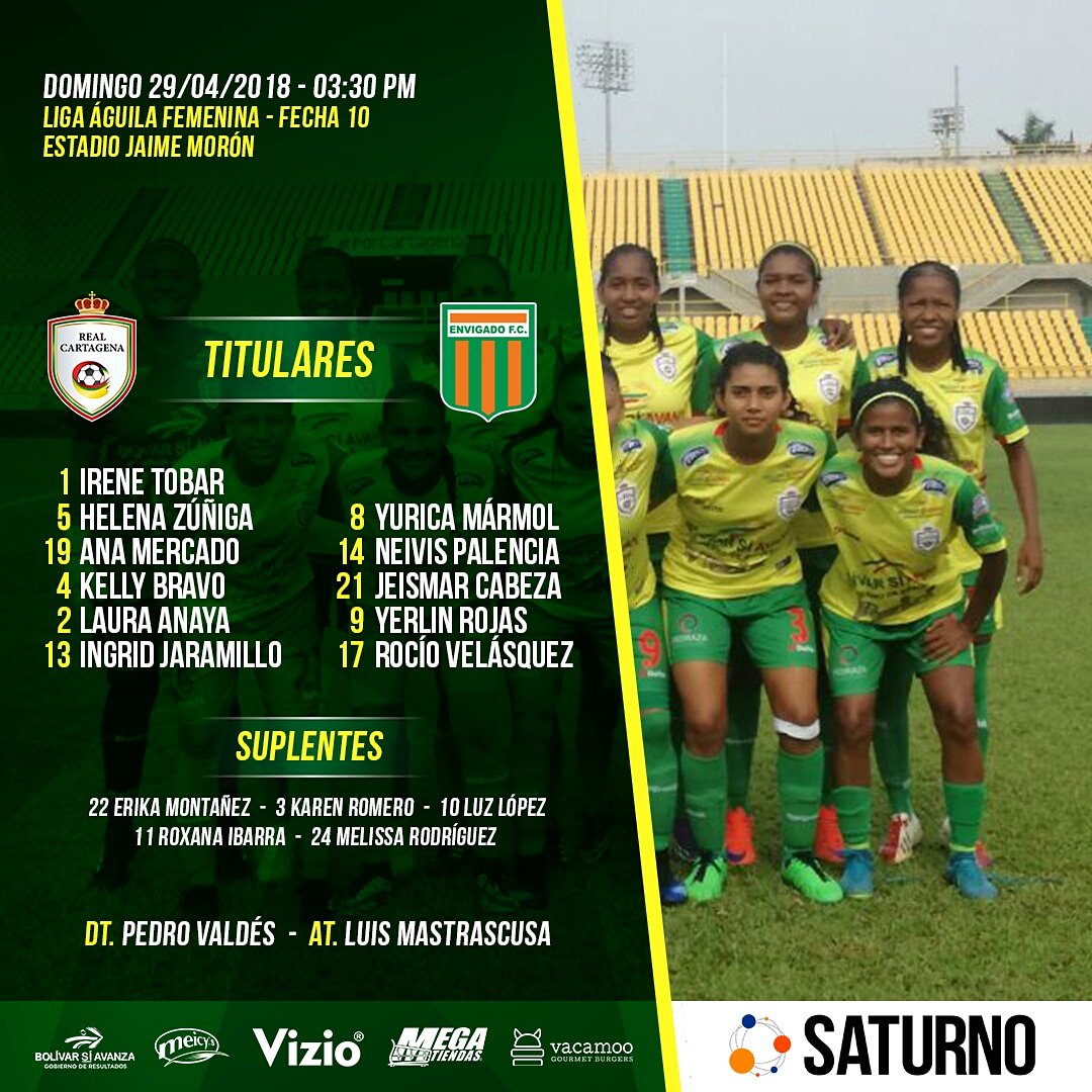 Así forman#LasHeroicas en su último partido de esta #LigaFemeninaÁguila 2018.