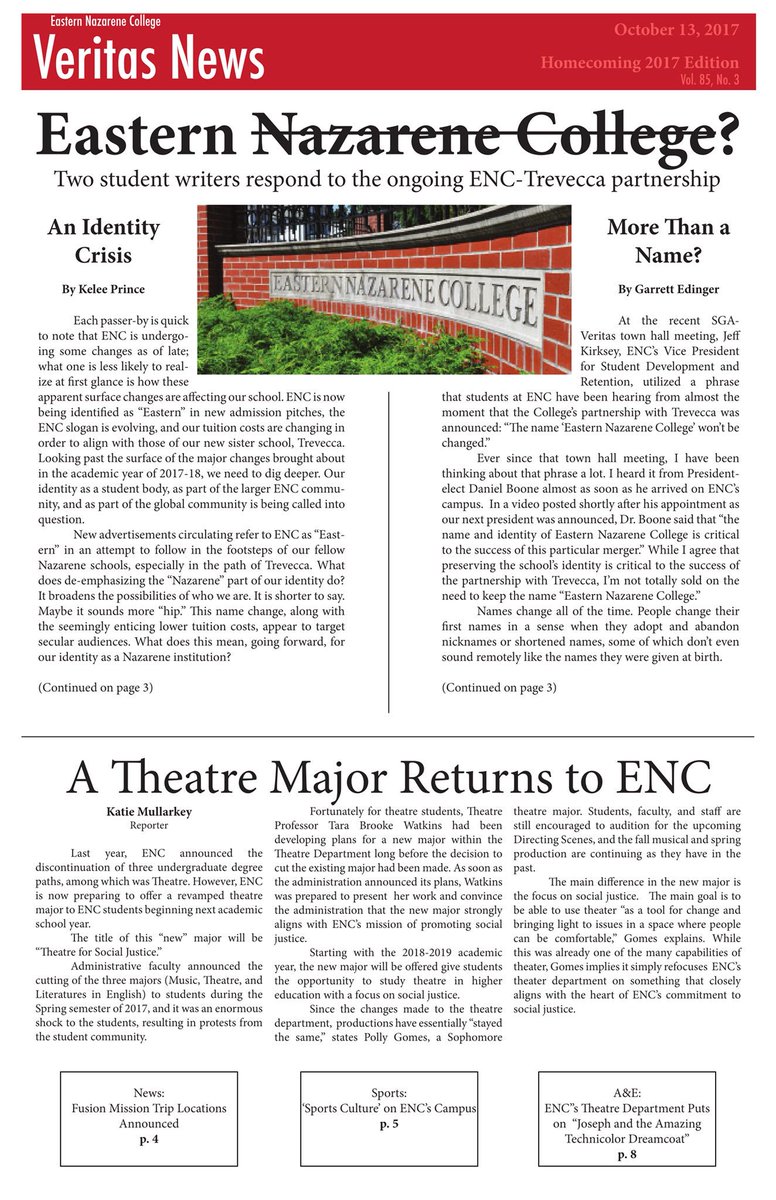 VeritasENC's tweet photo. Do you want to be a part of the publication that produced the campus newspapers and the FIRST ever Veritas Magazine? Apply to be an Associate Editor for the Veritas News today! 

Follow the link below:
https://t.co/bcRtTVDCmV https://t.co/E0VcrW2DlT