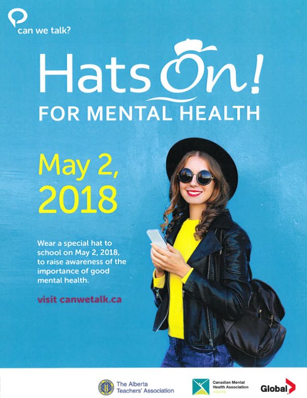 lazerteservices's tweet photo. @melazerte @LaZerteLeaders wear your hat this Wednesday to help us reflect on the importance of good mental health. A few things to reflect on: https://t.co/tjDGAF55EC https://t.co/O8fqwSBBYY
