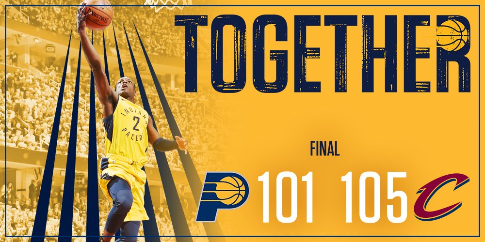 Pacers's tweet photo. One hell of a run, but it ends in Cleveland. https://t.co/aQPnF3oK6l