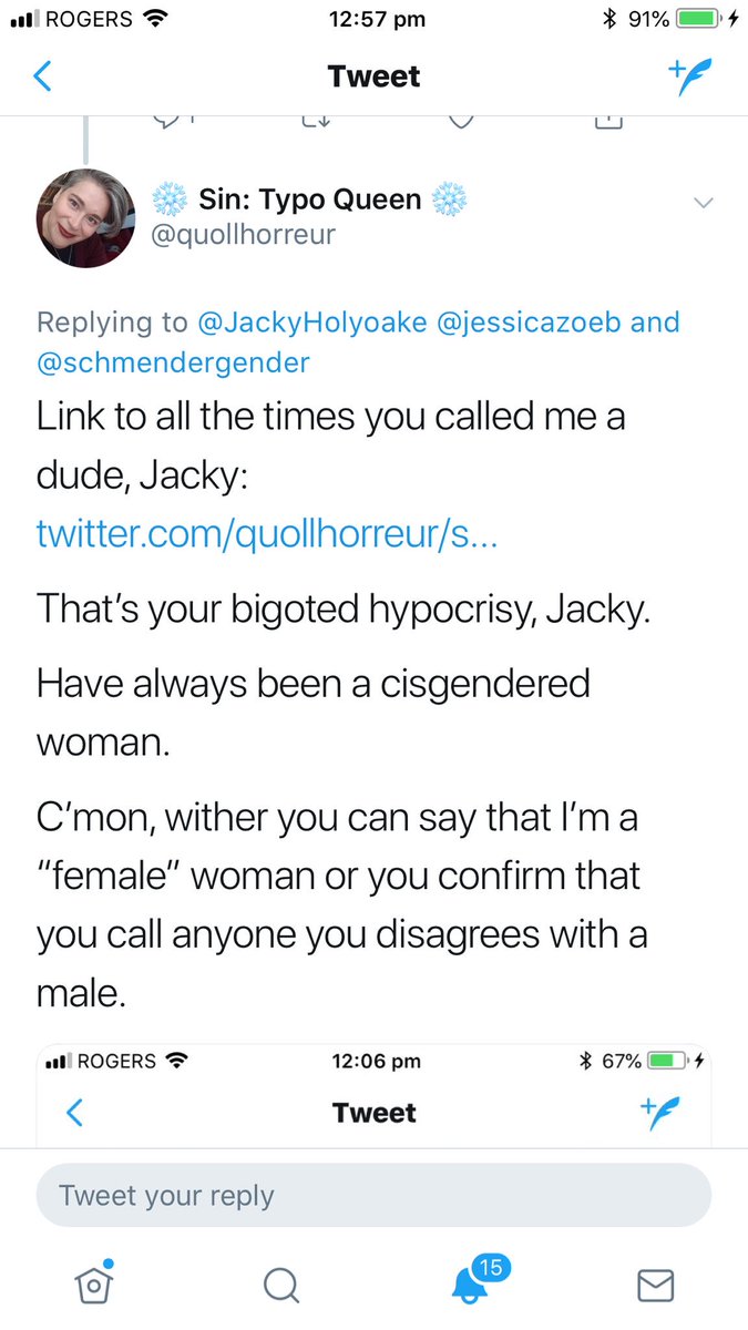So the   #TERFgoggles continue. This is what I responded with. Apparently, “well other people are doing it, so it’s okay” is her reasoning.