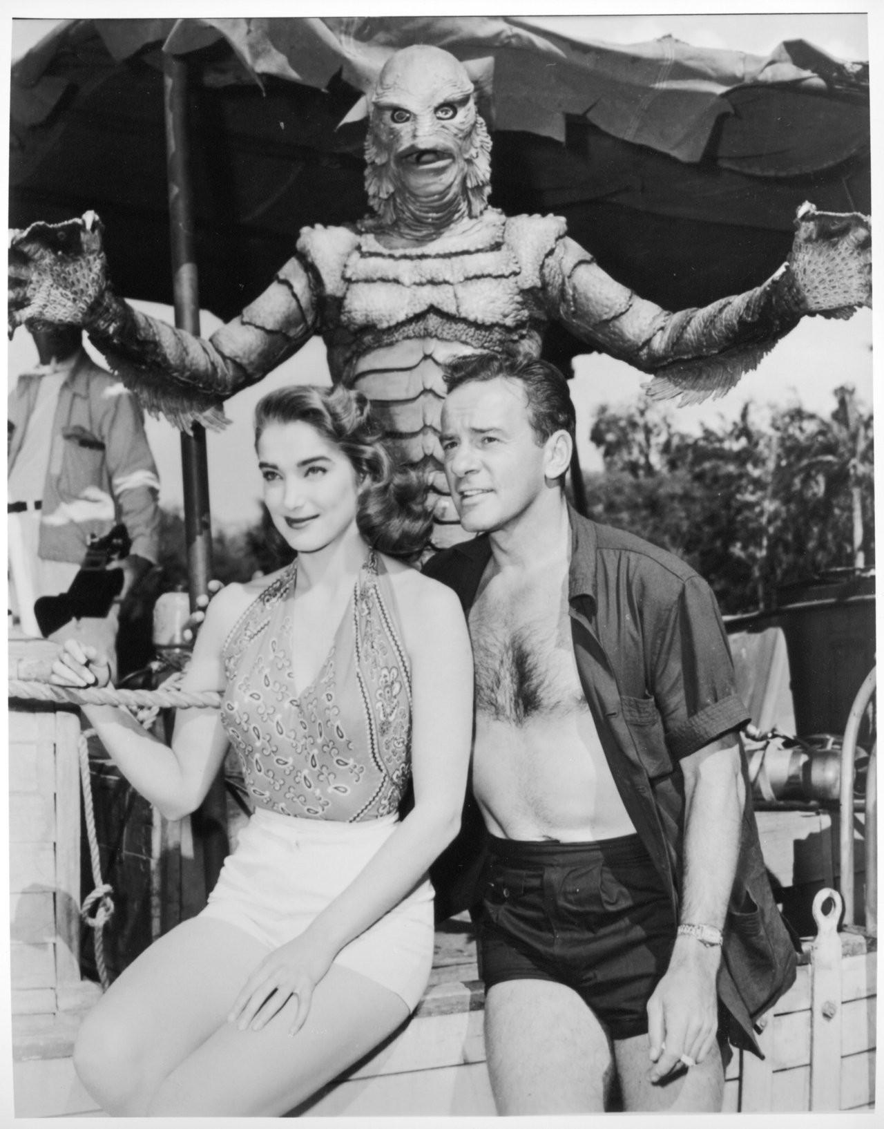 Happy Birthday to Richard Carlson! Here he is with Julie Adams and the Creature from the Black Lagoon. 