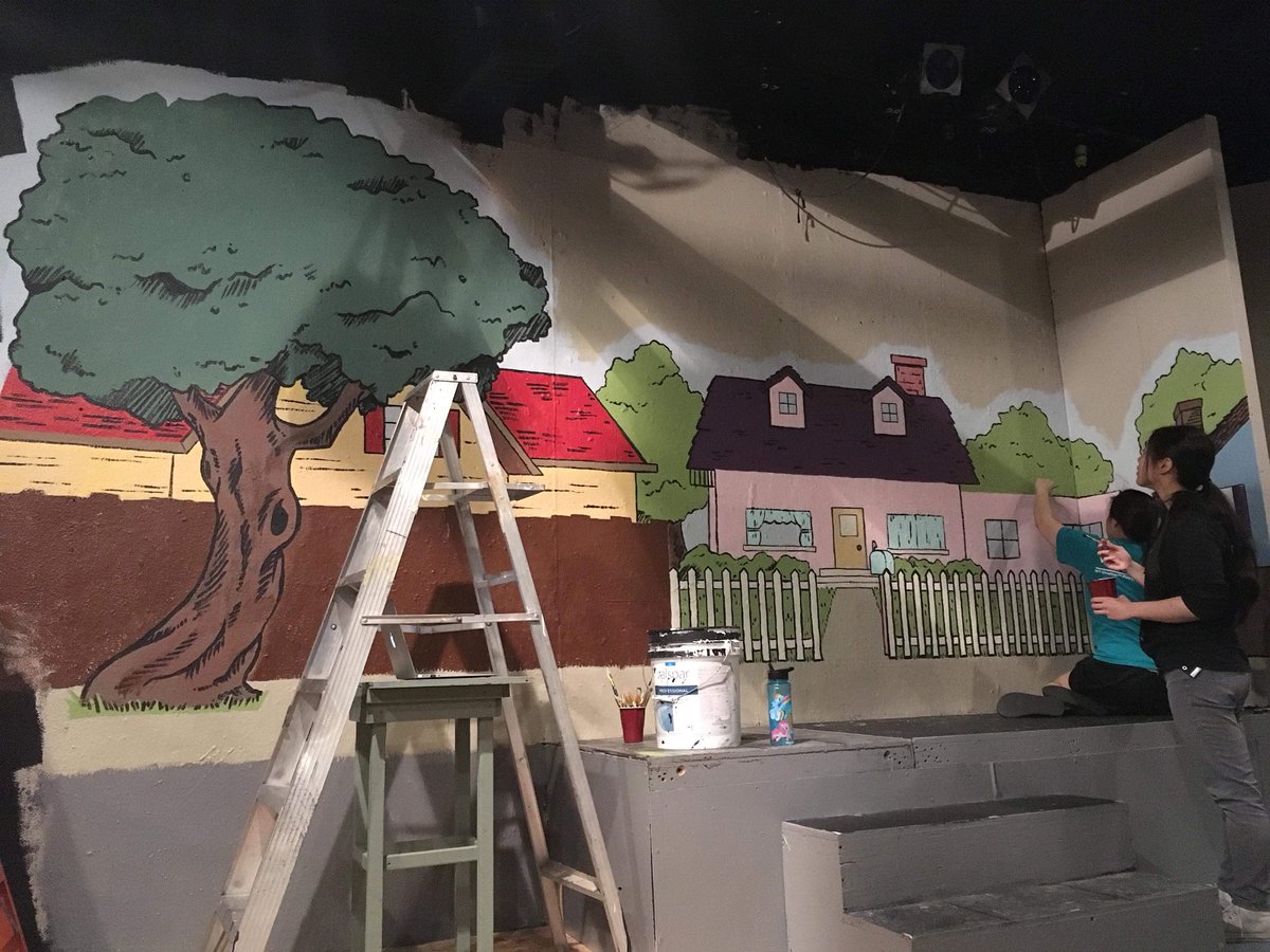 LCPlayhouse's tweet photo. Less than 2 WEEKS till we ope Bye Bye Birdie!! 
The set is looking amazing thanks to Elodie Chen!! 🎨

Make sure you get your tickets to see the finished product! Tickets are online at https://t.co/opnOsOPo4I https://t.co/y8kS6M9A6z