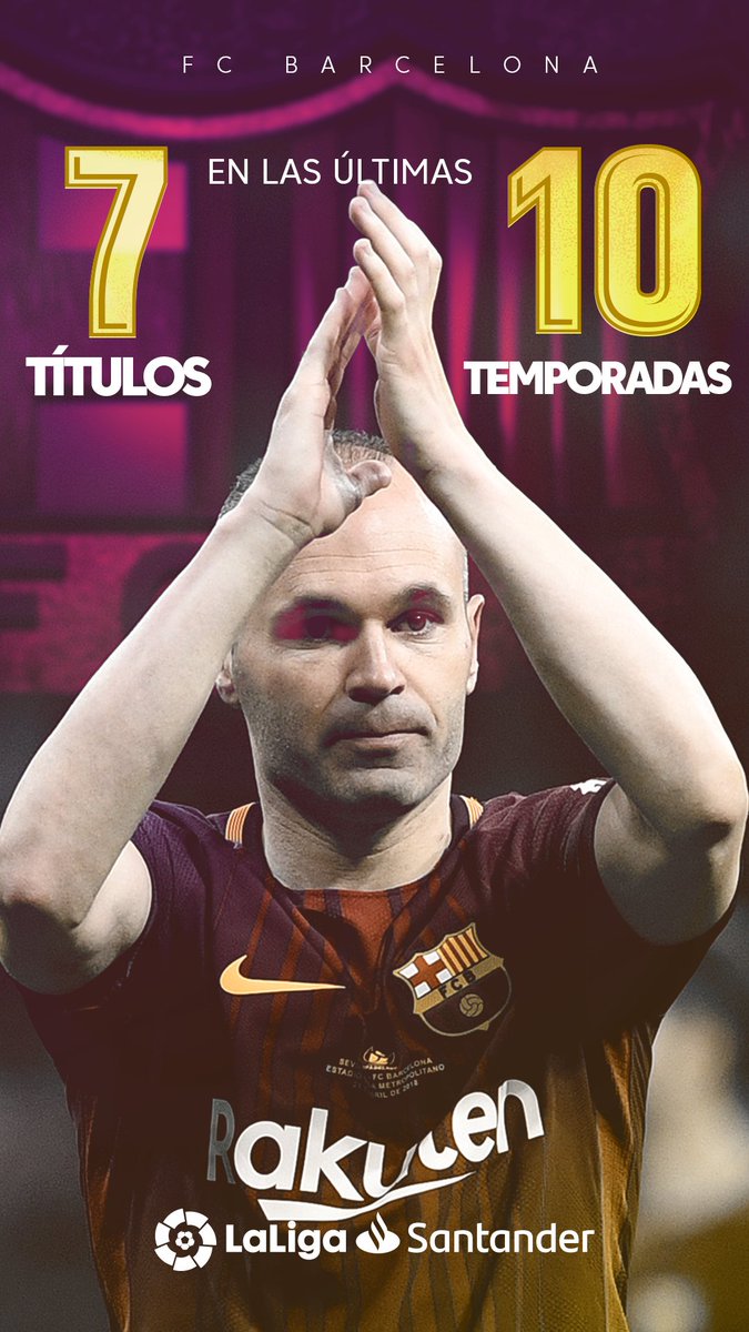 🏆 08-09: Barça
🏆 09-10: Barça
🏆 10-11: Barça
🏆 11-12: Real Madrid
🏆 12-13: Barça
🏆 13-14: Atlético de Madrid
🏆 14-15: Barça
🏆 15-16: Barça
🏆 16-17: Real Madrid
🏆 17-18: Barça

¡El <a href="/FCBarcelona_es/">FC Barcelona</a> consigue su SÉPTIMO título de #LaLiga en las últimas 10 temporadas! 🏆🔝