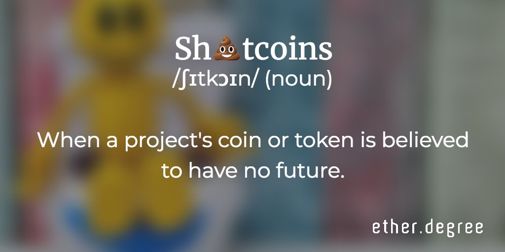 etherdegree's tweet image. Life lessons: Eat healthy, don't do drugs and don't invest in sh💩tcoins
#learncrypto