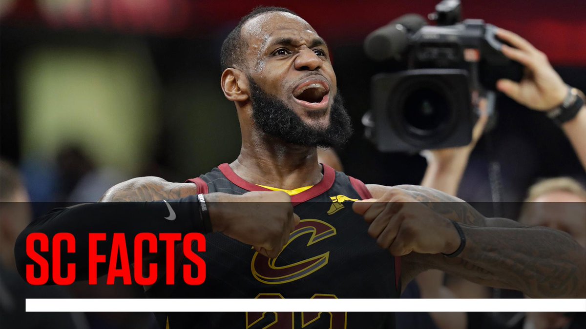 For the first time in his career, LeBron won a playoff series without any teammate scoring 20 points in any of the games. #SCFacts