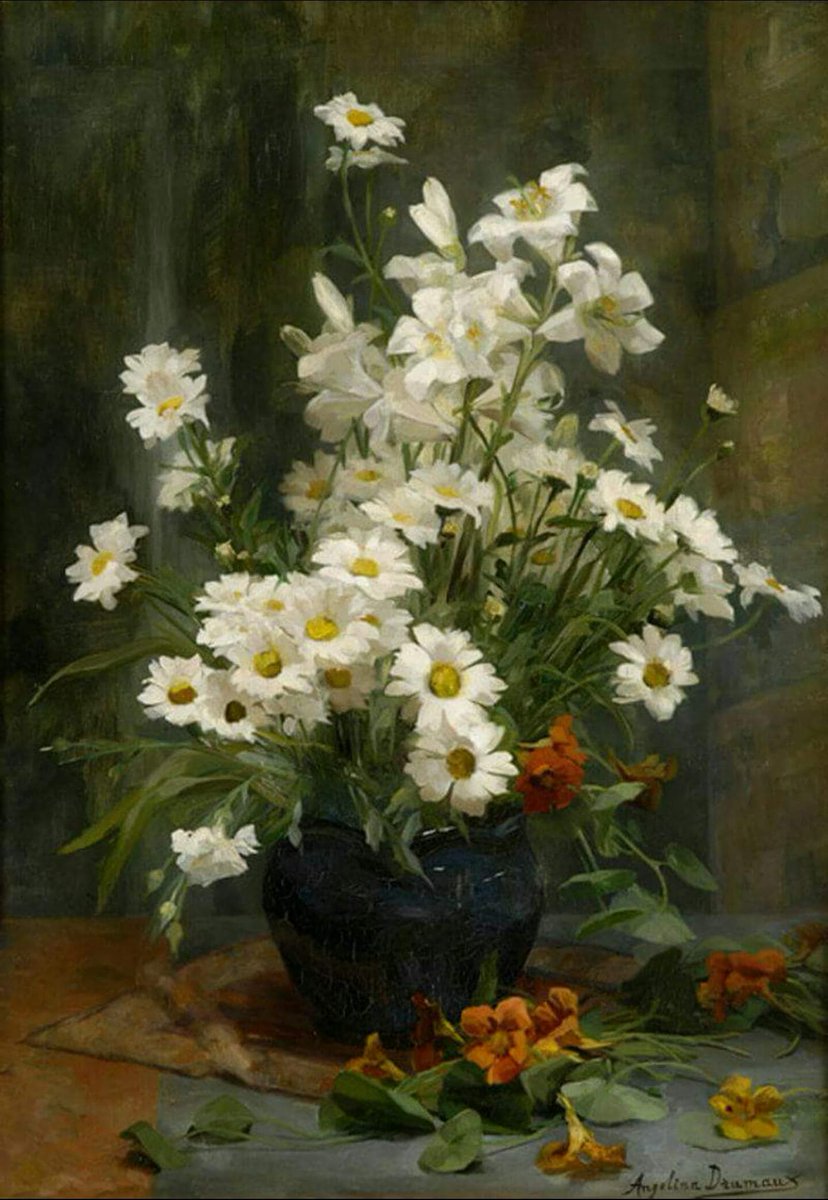 #HistoryofPainting

#Artist #Painter
Angelina Marie-Eugénie Drumaux (Bouillon, Jan 23, 1881 - Florenville, 1959) was a Belgian still life painter. She was the daughter of Arthur Drumaux, poet, and teacher of the College of Bouillon.
#Artwork #Painting #Art
"Bouquet printanier"