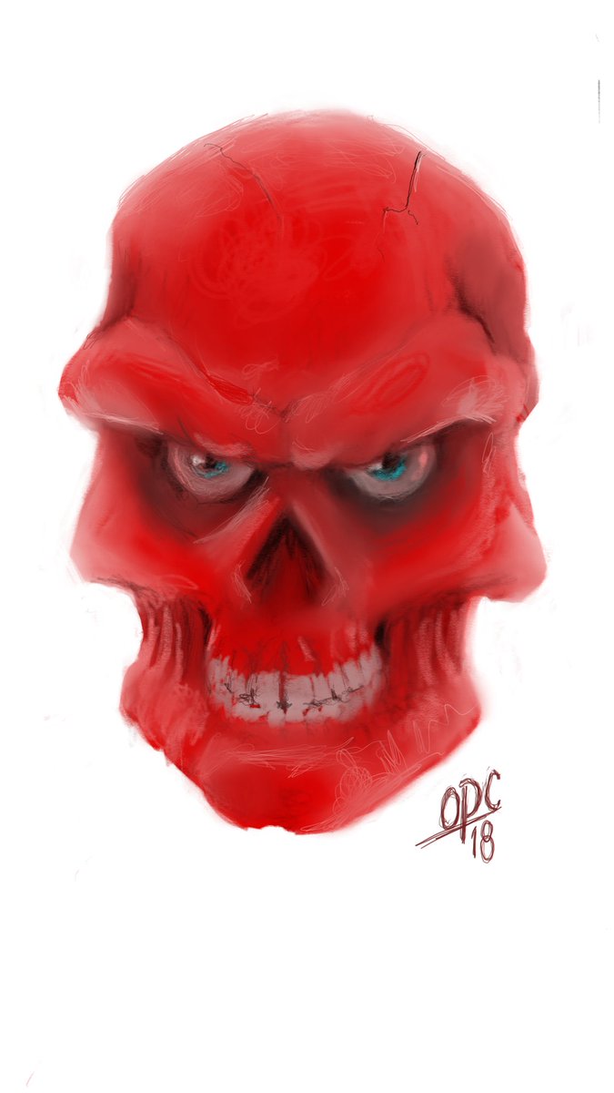 RastasCG's tweet photo. #DrawingWithNote4 #draw #Marvel #RedSkull #concept https://t.co/Qs7caKYbF6