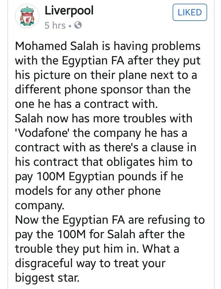 AnythingLFC_'s tweet photo. #ادعم_محمد_صلاح

There is a hashtag trending in support of Mohamed Salah in his problems with the Egyptian FA

They need to get this resolved quickly for the sake of all parties! https://t.co/C3Twlv4lBB