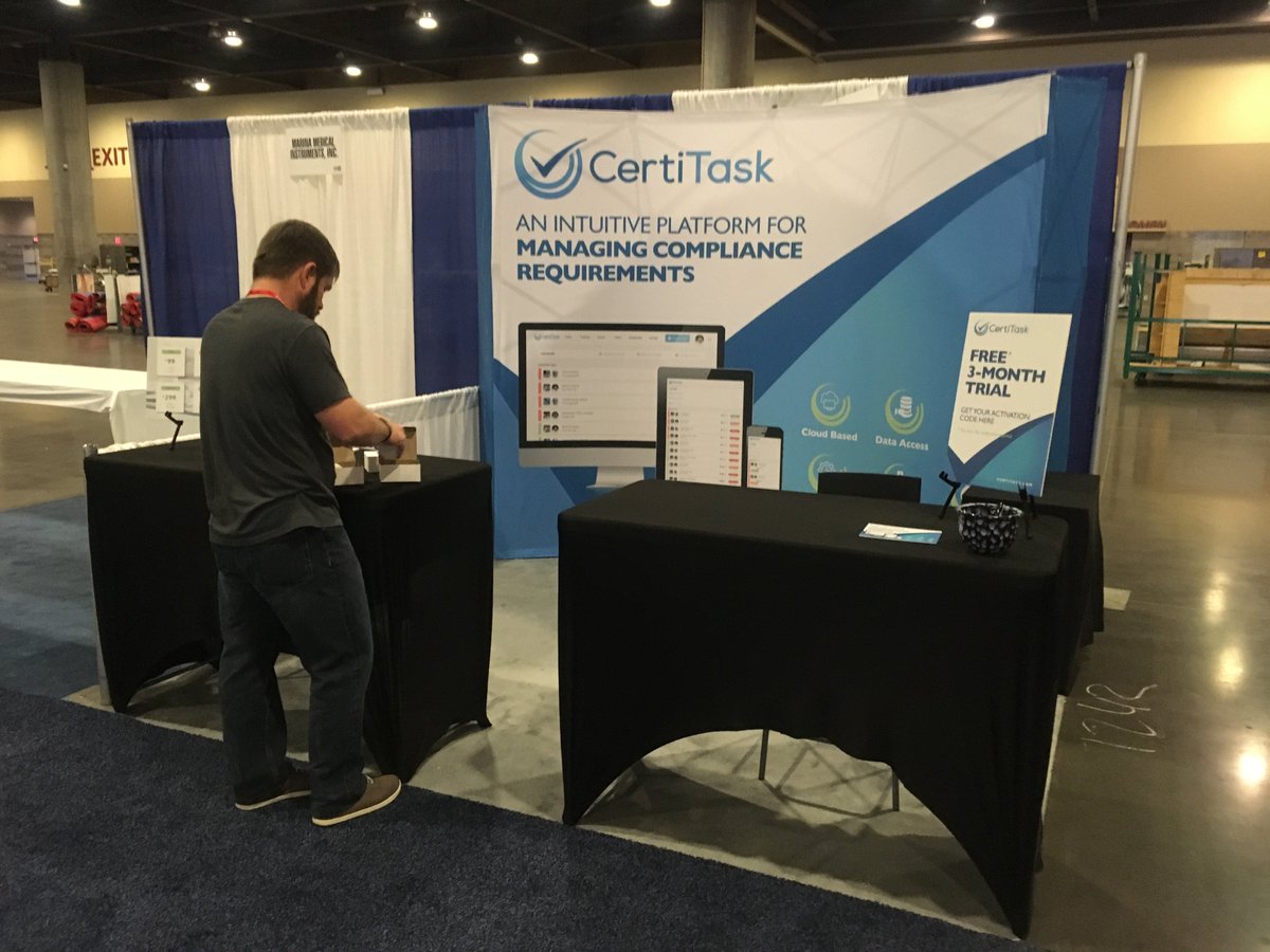 CertiTask's tweet image. Can't wait for tomorrow! Booth #1242 IAHCSMM 2018! #PhoenixConventionCenter