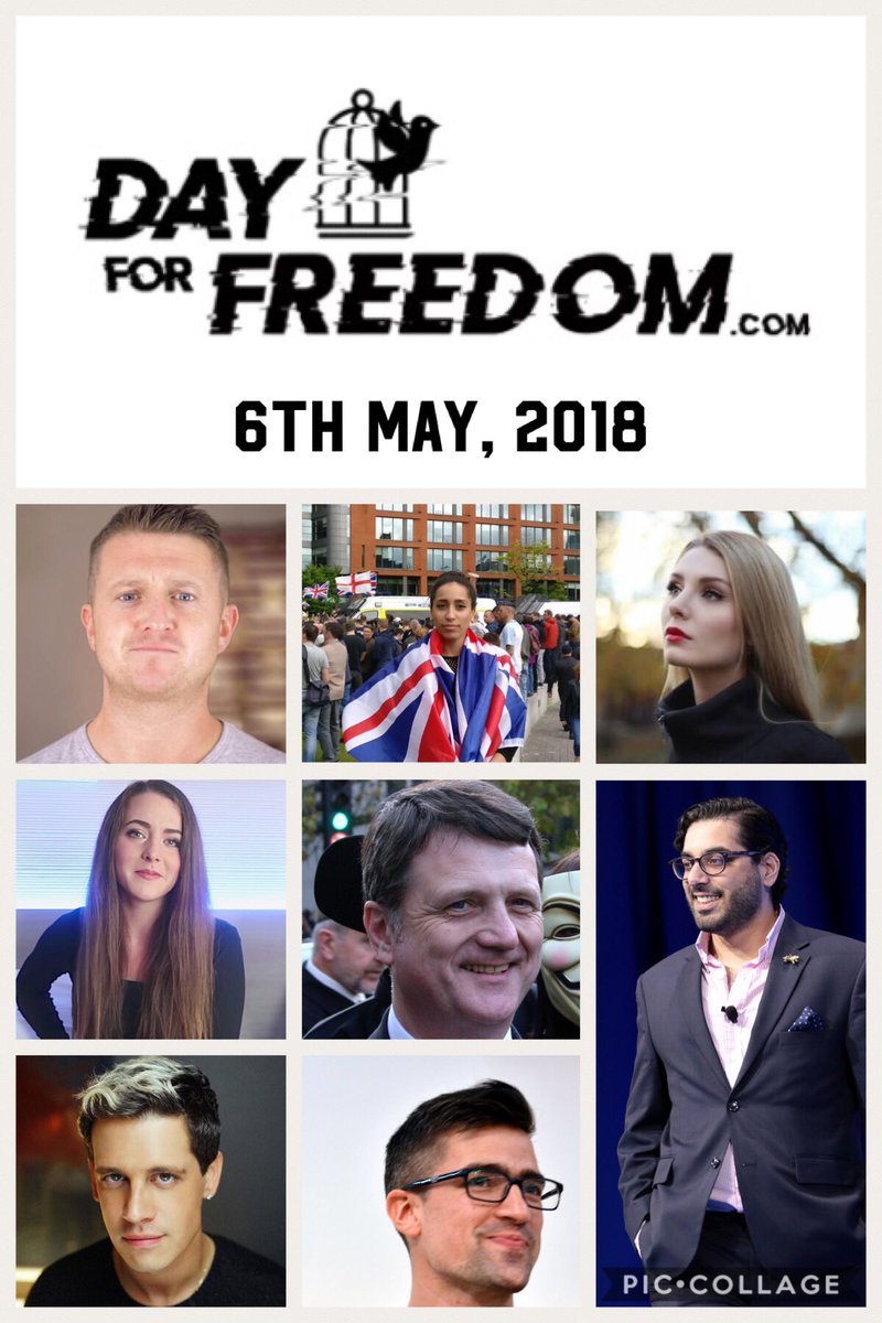 Day for Freedom 0️⃣6️⃣/0️⃣5️⃣/1️⃣8️⃣ @RaheemKassam @GerardBattenMEP @Martin_Sellner @BrittPettibone @Lauren_Southern @SergeantFrisky #dayforfreedom #protectfreedomofspeech