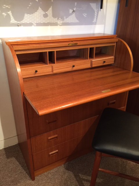 Attic Treasures Auf Twitter Teak Roll Top Desk 499 L35 5 D19