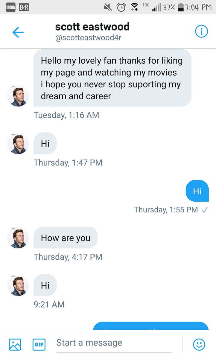 ambernross92's tweet photo. Love fake profiles sad they act like some one they ain't the real Scott Eastwood wouldnt be asking me for money... Nice try their bud https://t.co/dRQzFQVo30