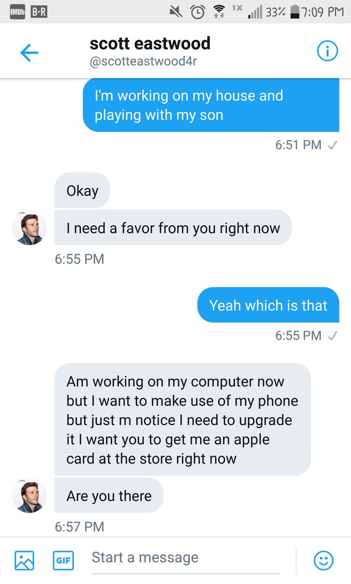 ambernross92's tweet photo. Love fake profiles sad they act like some one they ain't the real Scott Eastwood wouldnt be asking me for money... Nice try their bud https://t.co/dRQzFQVo30