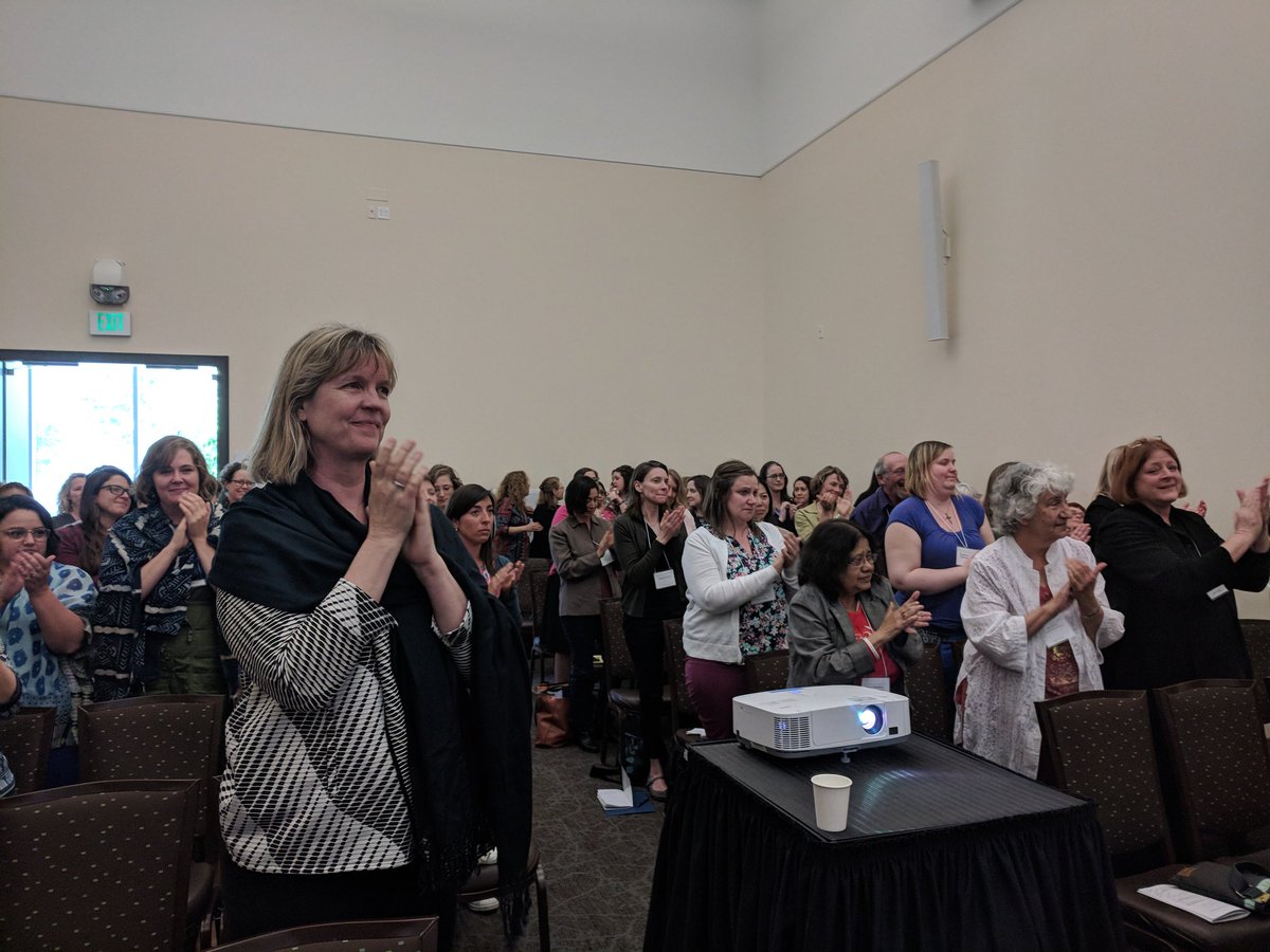 ShazBlock's tweet photo. Ever see a standing ovation at a keynote? Anita Casavantes Bradford deserved every long minute of expressed admiration. #wawh2018 https://t.co/90Hf5L8Zgj
