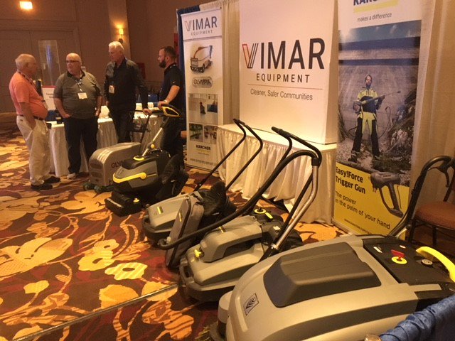 VimarEquipment's tweet photo. Team @VimarEquipment was busy at this years @RFABC1 conference in Kelowna. A lot of great discussions and demonstrations with some new and familiar faces about @KarcherCanada and @resurfice products. Thank you for a fantastic few days! #VimarEquipped #makesadifference https://t.co/RGeDK6978c