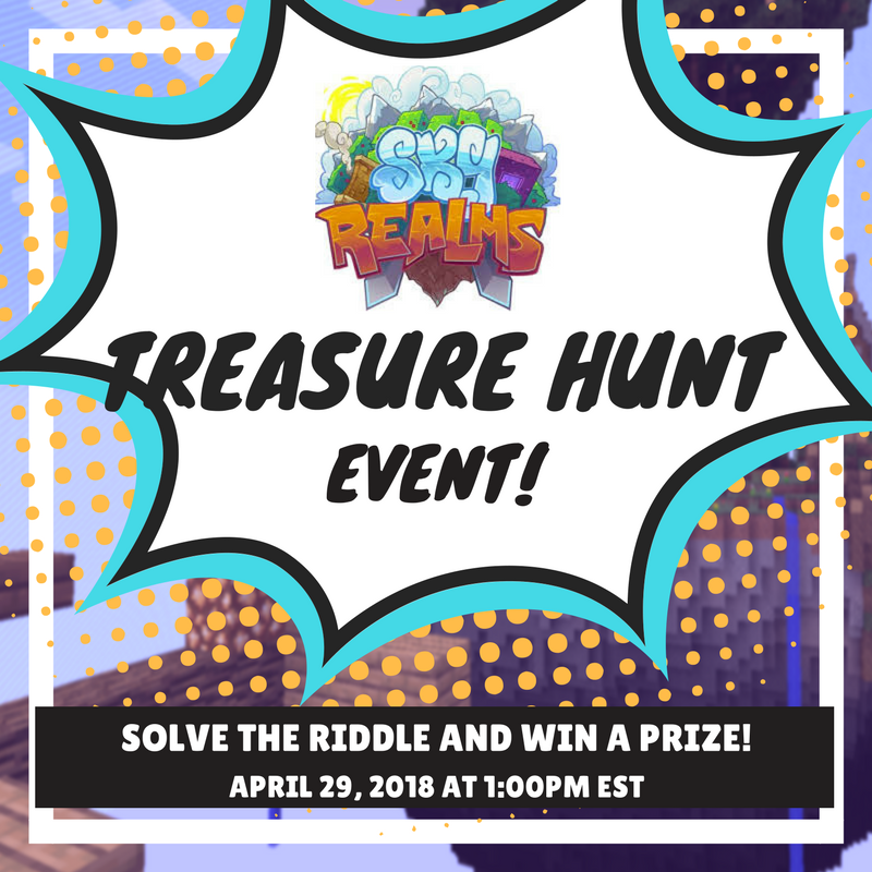 SkyRealmsGames's tweet photo. 🎟️Event Announcement🎟️SkyRealms will be having a TREASURE HUNT on Sunday, April 29 @ 1pm EST. /visit Patp to participate! See you then! https://t.co/Yq0w1PsqnH