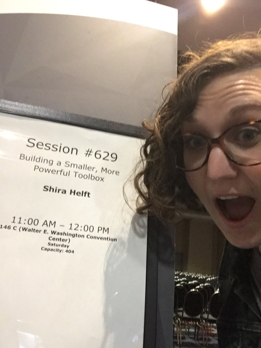 This is a stupid selfie of me standing in front of my room for tomorrow (146C). If you teach Pre-Algebra through Pre-Calculus, hopefully I’ll leave you with something to chew on! #NCTMannual