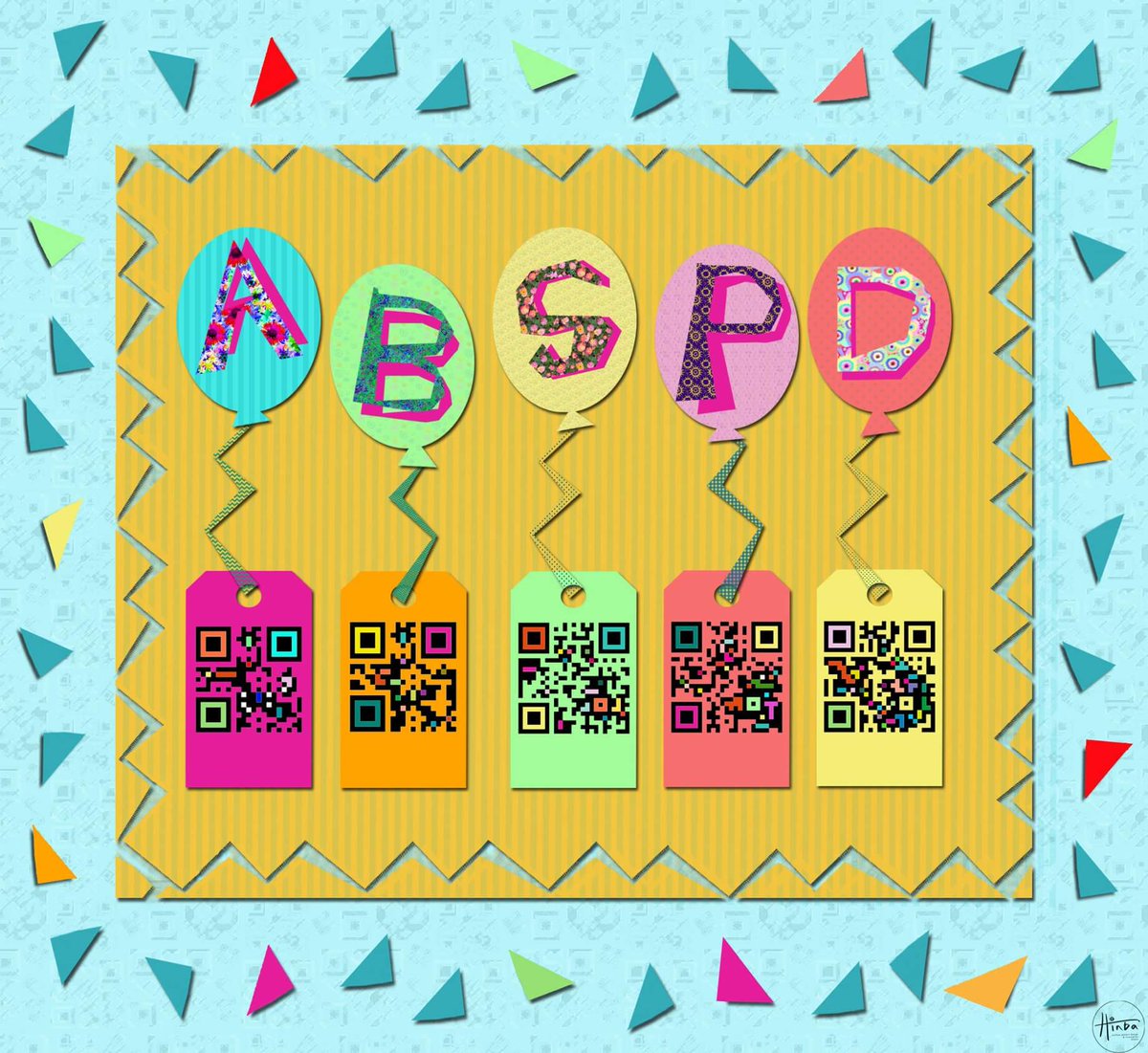 BeateAllerton's tweet image. My testimonial for module 2 with a bit of QR fun 😊 I learned so much! @MakeitinDesign #surfacepattercourse #ABSPD #surfacepatterndesigner
