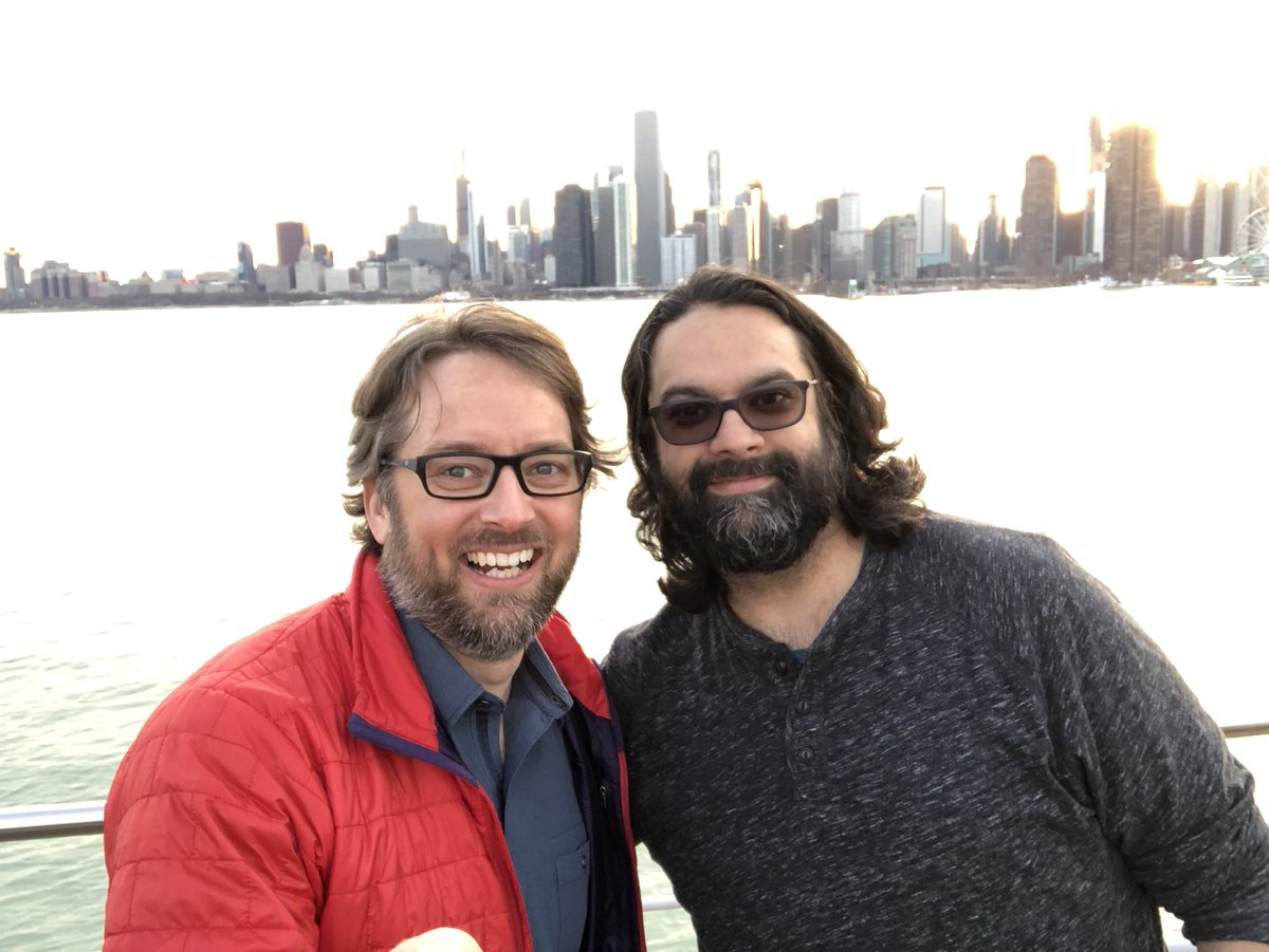 BretFisher's tweet photo. Mine (and @normalfaults) best #dockerselfie and #chicagoselfie at #GOTOConf @bethtravels https://t.co/GdCYYaHvmV