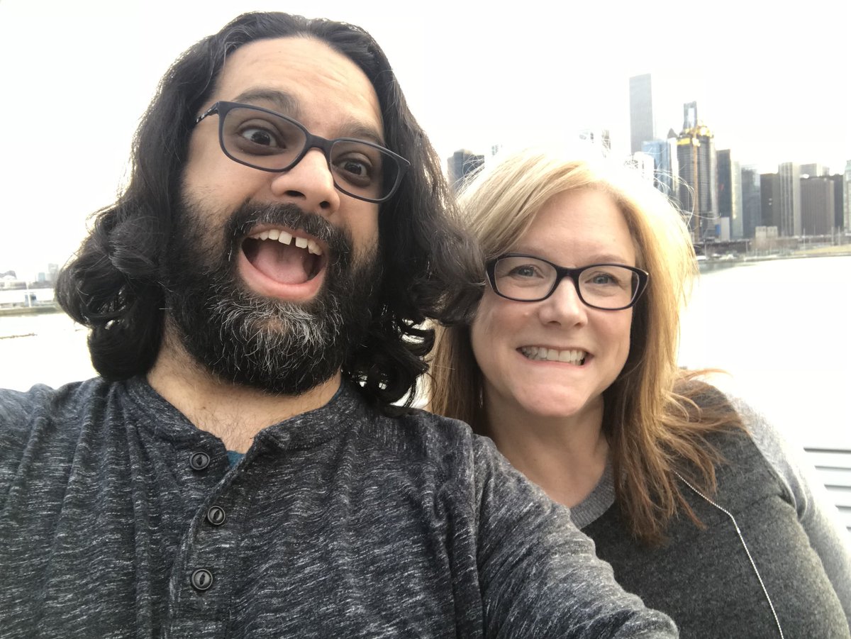 BretFisher's tweet photo. Mine (and @normalfaults) best #dockerselfie and #chicagoselfie at #GOTOConf @bethtravels https://t.co/GdCYYaHvmV
