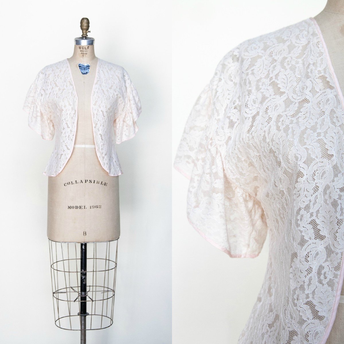 In the Shop /// 1930s Lottie Lace Bed Jacket #vintage bit.ly/2JyVVOu