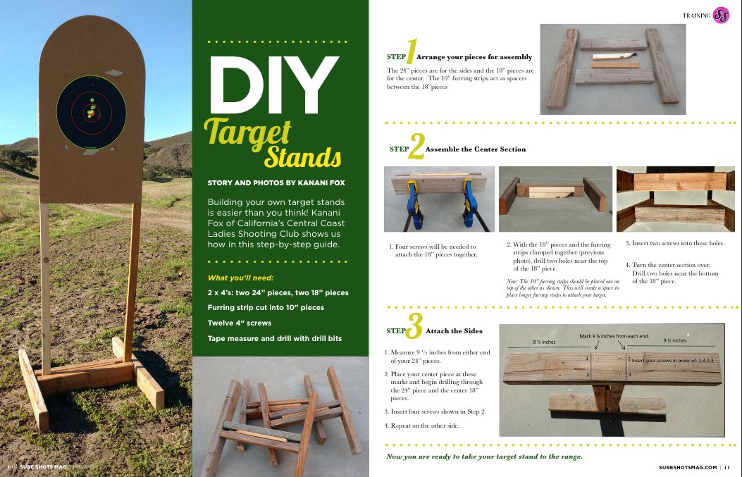 Looking for target stands? #doityourself   Kanani Fox shows you how in #SSMissue19 SureShotsMag.com