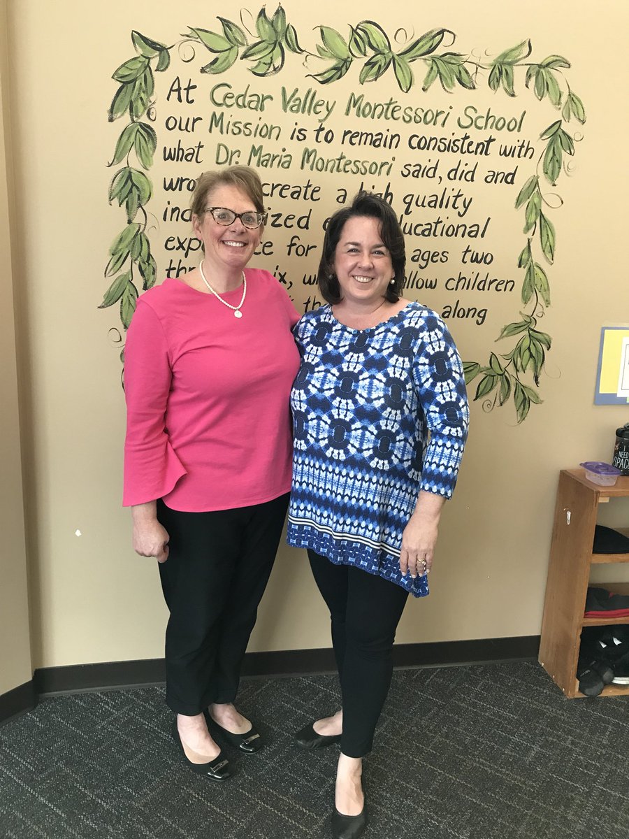TeresaDaubitz's tweet photo. Met with Stacy Cataldo, Director of Cedar Valley Montessori to learn more about early childhood education and the unique opportunities Montessori has to offer! #teamDaubitz #educateourstate #ialegis https://t.co/tbFkz41guV
