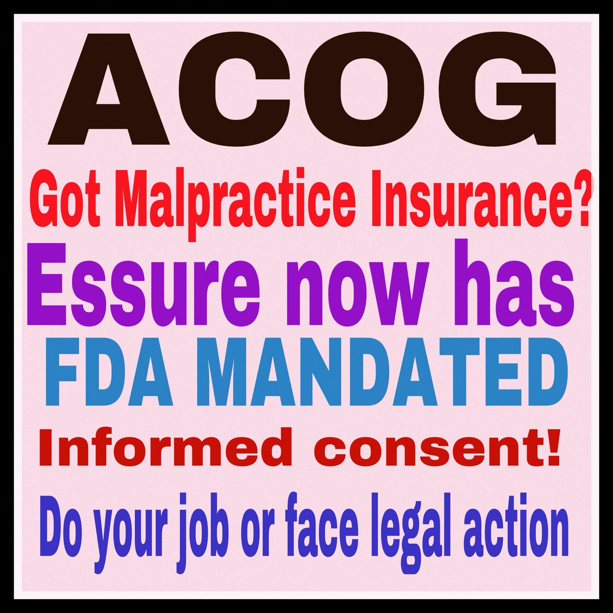 gwendolynrain's tweet photo. #ACOG2018 this weekend. Hope they understand #EssureProblems will not stop until #Essure is off the market. #ACOG #2018SASGOG https://t.co/Ba170LAsHp