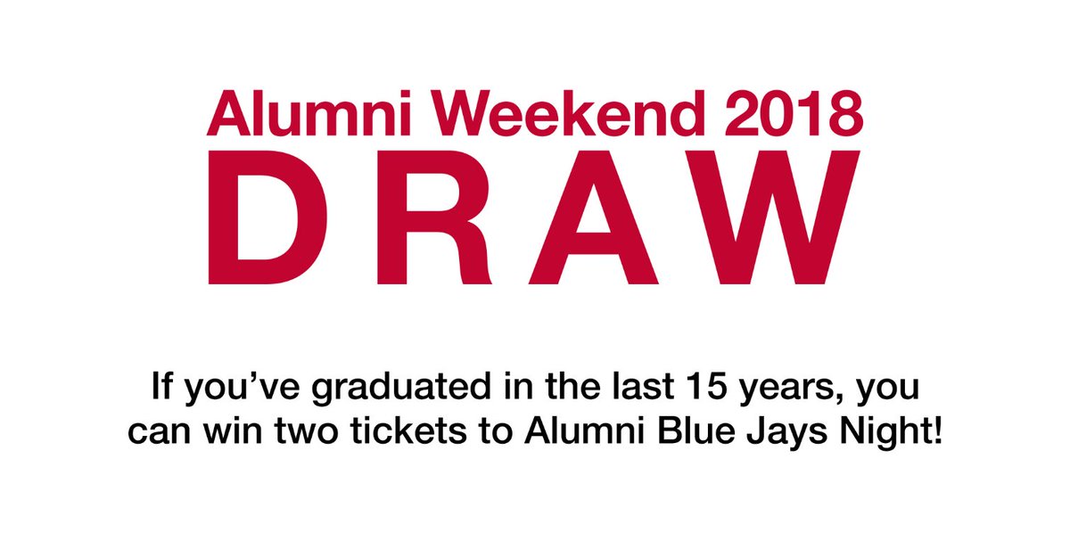 UofGAlumni's tweet photo. Have you graduated within the last 15 years and want to join us for Alumni Weekend 2018? If you register before May 1, you will be entered in a draw to win two tickets to the #UofGAlumni Blue Jays Game on July 22! https://t.co/W9AZXU2fkF #UofGAW2018 https://t.co/t8Ctcxd9pO