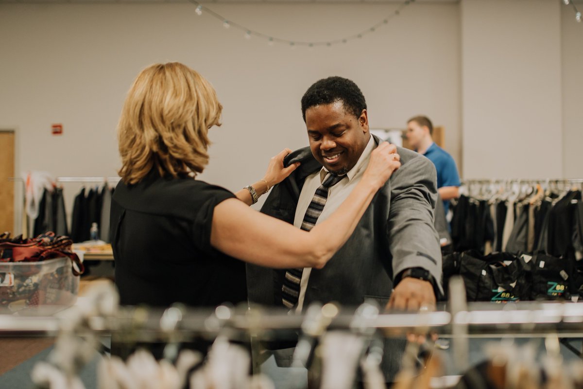 jobspartnership's tweet photo. Our Spring #LifeWorksTraining participants are about to graduate. #SuitedforSuccess is an incredible community partner that helps us provide participants #interviewclothes. Learn more about their impact and how you can help. https://t.co/tSy9KXrJqU https://t.co/9Q4jxaeme5