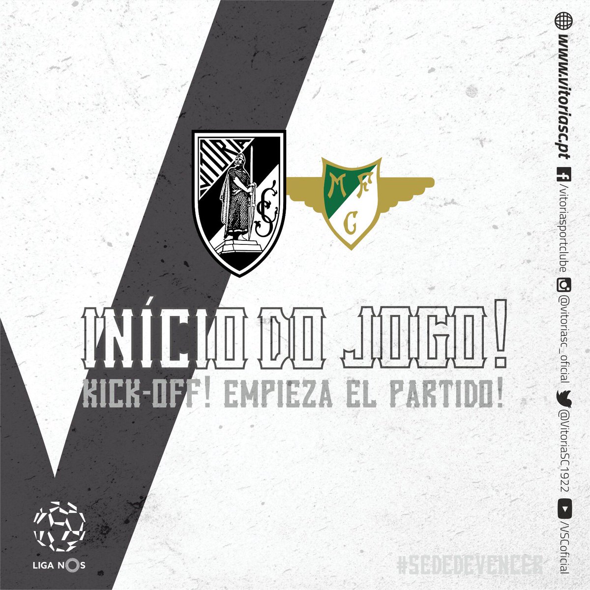 VitoriaSC1922's tweet photo. Vamos Vitória! ⚔️💥⚽️
⚽️ Vitória SC - Moreirense FC ⚽
#VSCxMFC #LigaNOS #Conquistadores https://t.co/Jhk1QFrAEk