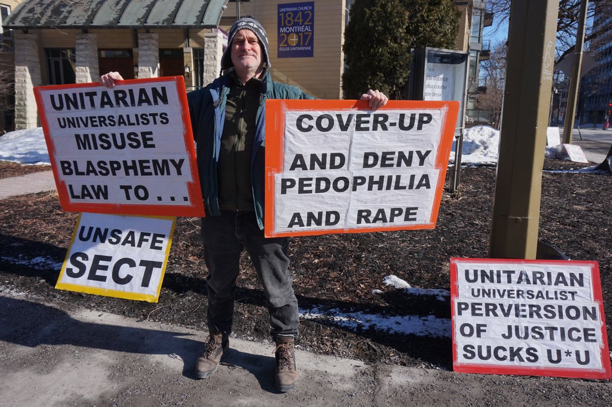 RobinEdgar's tweet photo. @UC_Observer @voxdotcom On Friday June 1st, 2012, @UUA's Canadian attorney, @StikemanElliott #defamation #lawyer Maitre Marc-André Coulombe, accused me of the crime of #BlasphemousLibel for #blogging about #ChildSexAbuse committed by #UUA clergy. 🤣

https://t.co/QihMlI8R3X

#UU #ChurchToo #BlasphemyLaw https://t.co/VRa82V1efx